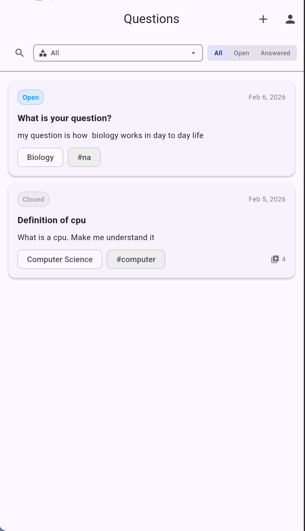 Question browser
