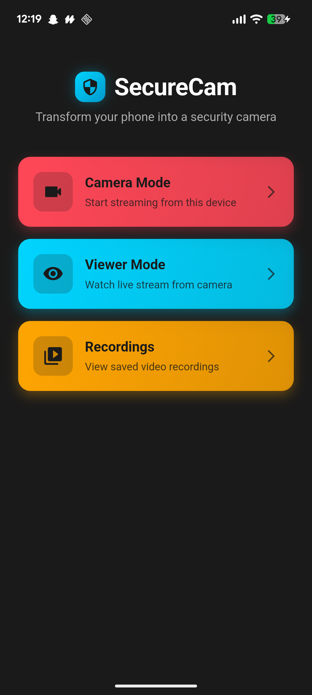 Camera and viewer modes