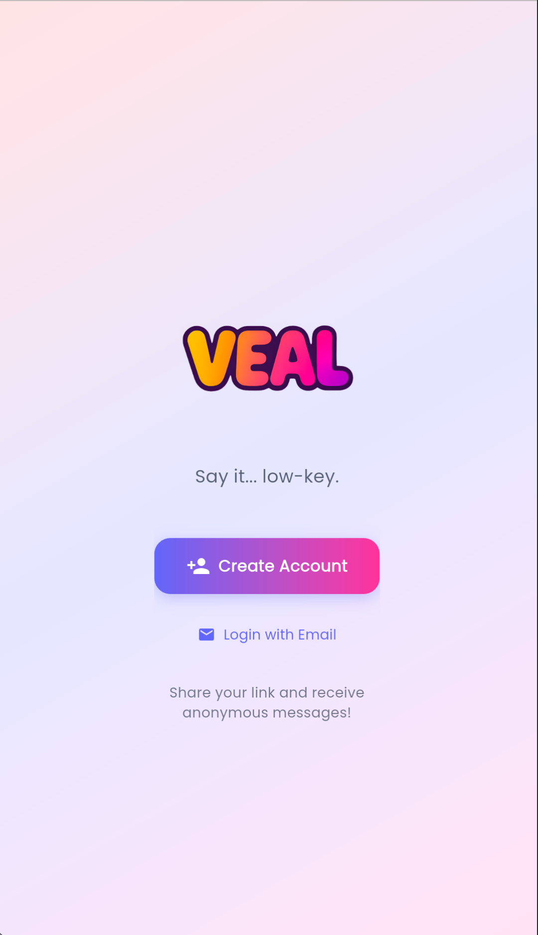 Welcome screen